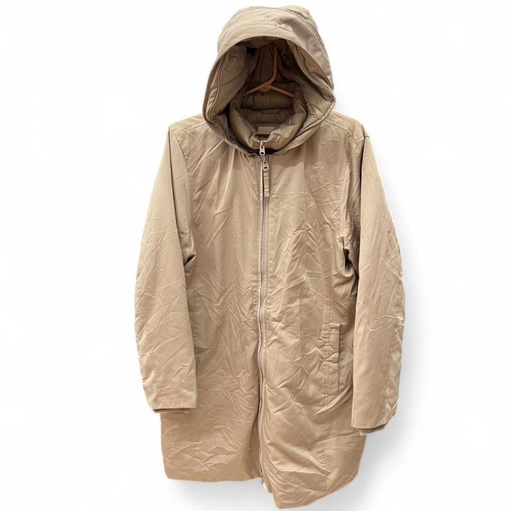 Womens Abercrombie Hooded Parka Beige size Large